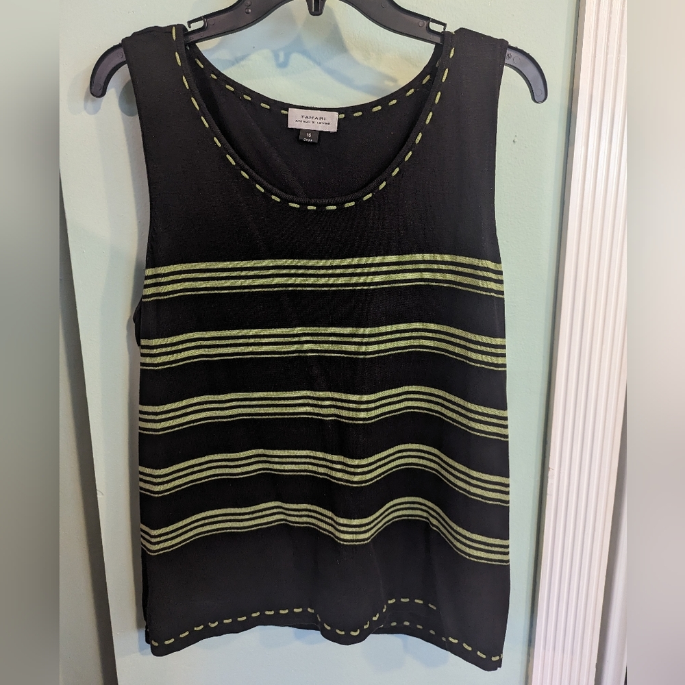 black and green work top